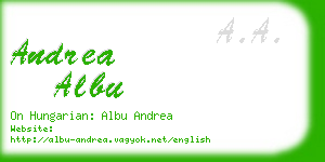 andrea albu business card